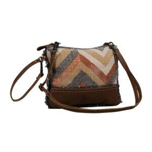 Leather & Army Tent Crossbody Bag – Compact & Durable Everyday Carry